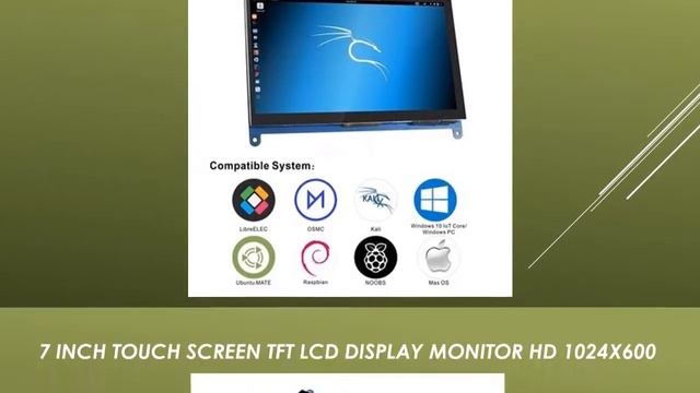 The 7 inch touch display monitor screen with HD high resolution and image 16:9 display format. смотреть онлайн
