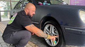 Чернение резины, на автомойке самообслуживания, сравнение.