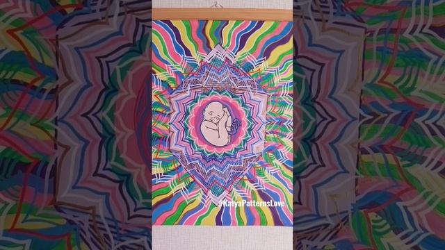 Картина "Кристалл Души", холст 80×80 см. Художница-Дизайнер KatyaPatternsLove