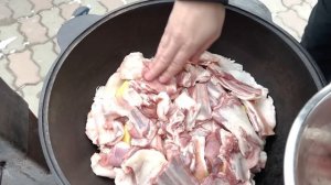 БАРАНИНА В КАЗАНЕ НА КОСТРЕ | САМЫЙ ВКУСНЫЙ РЕЦЕПТ