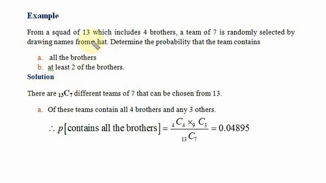 |probabilities using permutations and combination| lesson 4|