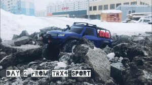 TRAXXAS TRX 4 - Travel over rocks and snow | снег и камни