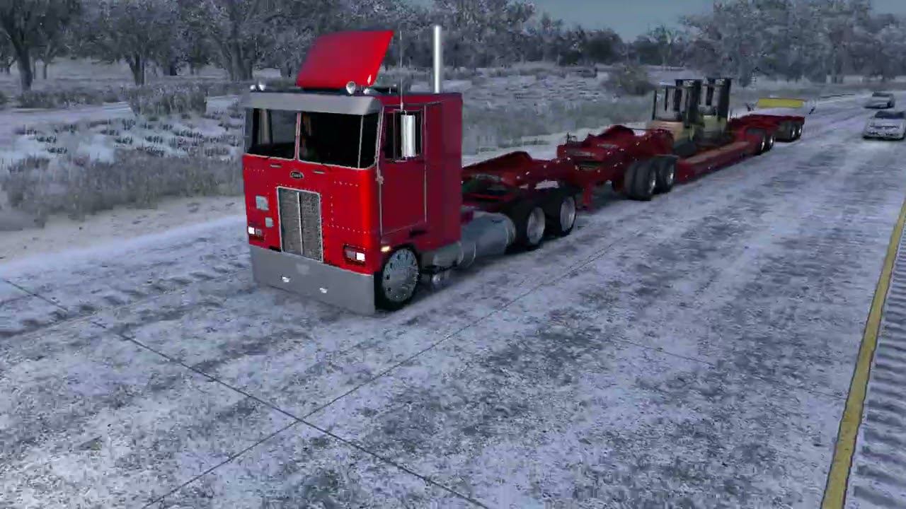 [ATS] Winter LongSize Delivery with Peterbilt 369 смотреть онлайн