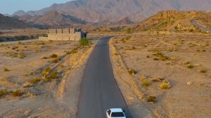 dji chasing the car in a beautiful nature of Iran | Relaxing music in the evening