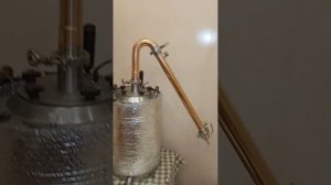 Медная прямоточная колонна для первой перегонки различных видов браг.