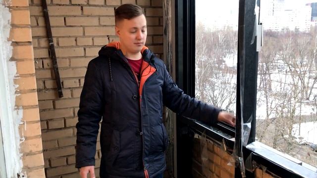 Стоечно-ригельное остекление балкона алюминием. Работа альпинистов и обзор