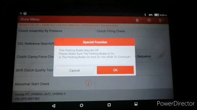 Honda vezel dual clutch calibration launch x431