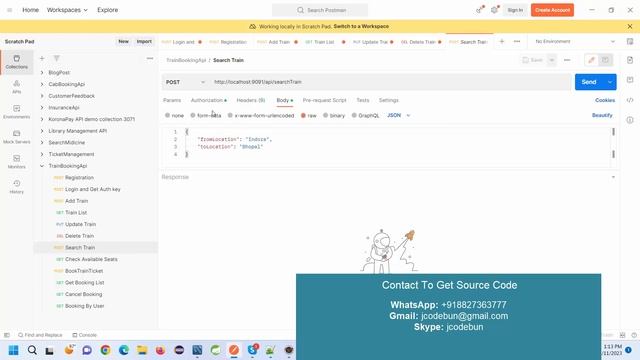 Train Ticket Booking Project in Spring boot, JPA, Hibernate, Mysql, RestAPI, Postman смотреть онлайн