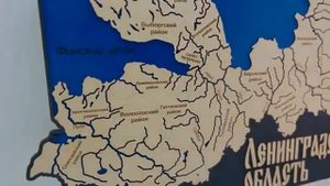 Настенная карта Ленинградской области