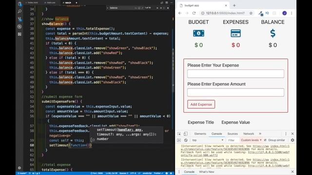 Javascript Project Tutorial: Budget App