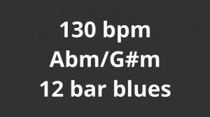 130 bpm tempo ' 12 bar blues Abm/G#m ' metronome 4/4