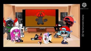 Fnf react to Tricky army vs C army