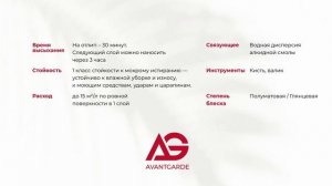 Лак высокой твердости паркетный AvantGarde