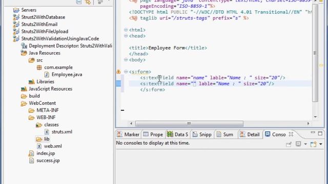 Struts2 0 Chapter 13 - HandsOn with Validation Using Java Code смотреть онлайн