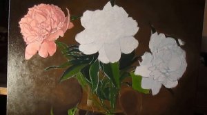 Рисуем пионы - Цветные слои - многослойная #живопись - часть 3