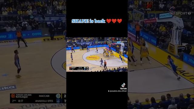 shane Larkin geri döndü. Anadolu Efes maccabi maci.