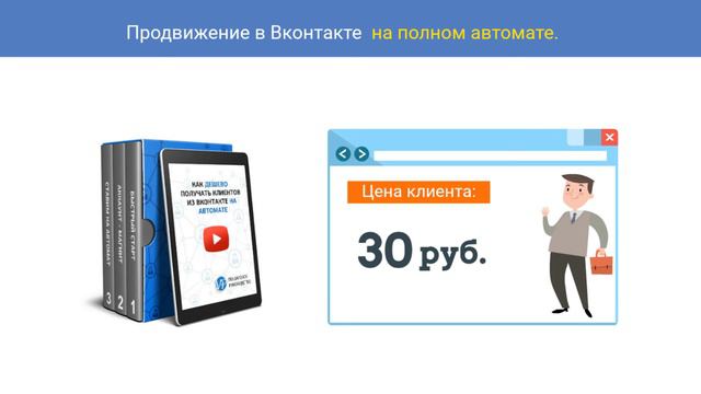 Как привлекать клиентов из Вконтакте за копейки тратя всего 20 минут в день смотреть онлайн