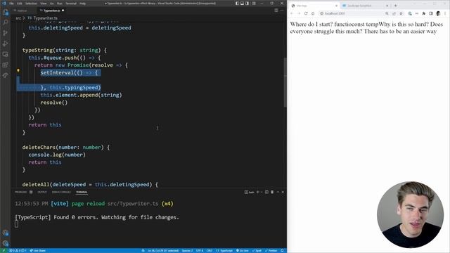 Can I Create This Typing Animation Using TypeScript?