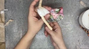 Ватная игрушка Девочка с куличом/салфетки в одежде