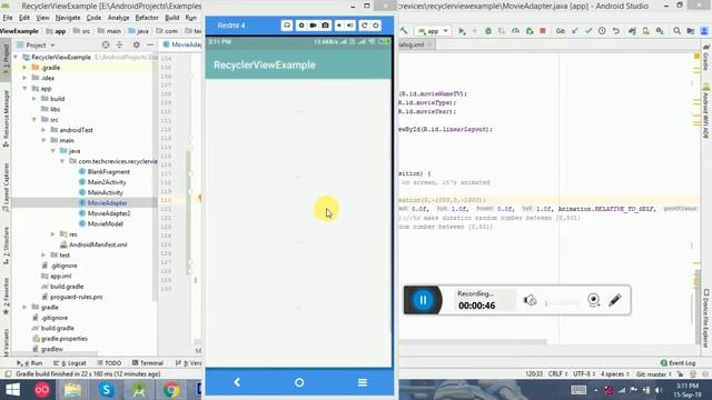 RecyclerView item Animation Android Studio смотреть онлайн