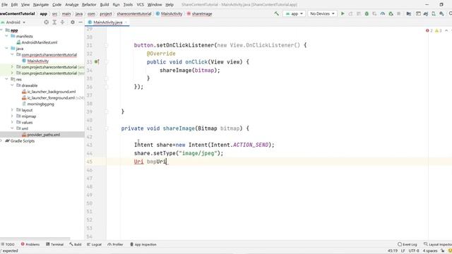 how to share image to other android apps from your app | Share feature in android studio смотреть онлайн