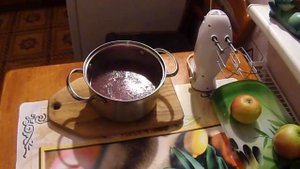 Десерт Мусс из манки с сокам.