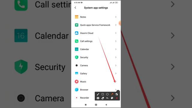 Hide short audio files 2 20sec setting on Xiaomi phone