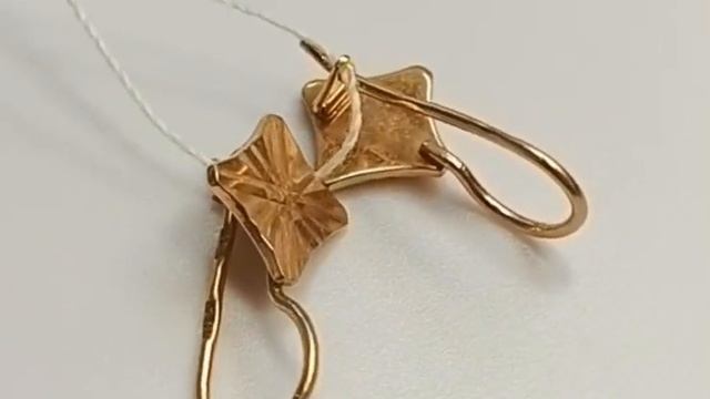 серьги золотое 585  6718