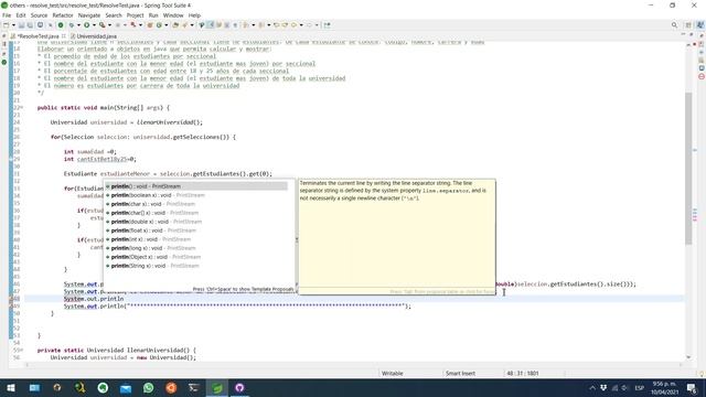 Resolviendo Examen de Estudiante de Desarrollo de Software Parte3
