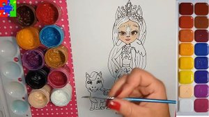 Волшебство Энчантималс Паолина Пегас и питомец Вингли из новых серий мультика. Раскраска для детей