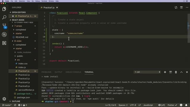 Adding State to a React Component смотреть онлайн