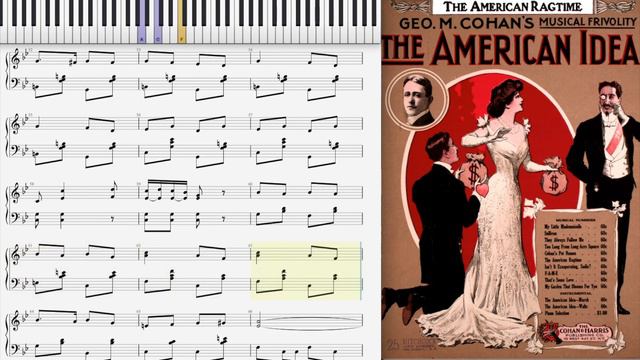 The American Ragtime by George M. Cohan (1908, Ragtime piano) смотреть онлайн
