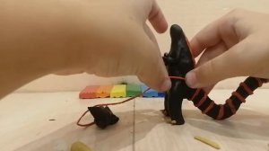 как слепить ШИН ГОДЗИЛУ из пластилина