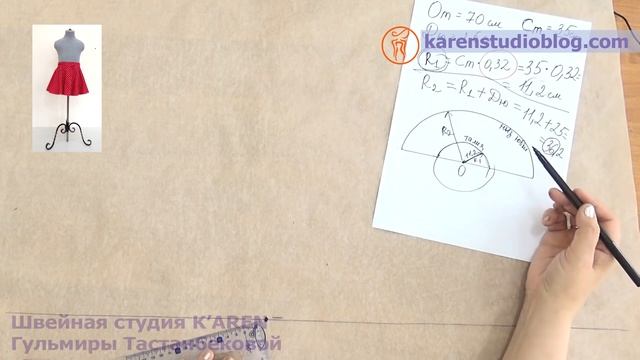 Юбки для девочек. Юбка солнце.. Выкройка юбки. Часть 1. смотреть онлайн