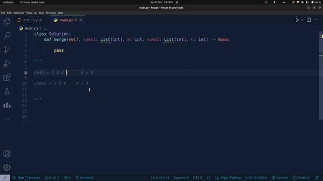Merge Sorted Array - Leetcode 88 - Python