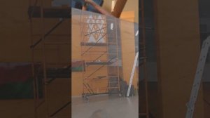 Обзор, монтаж вышки тура строительной Атлант. ВСРП леса строительные на колёсах.