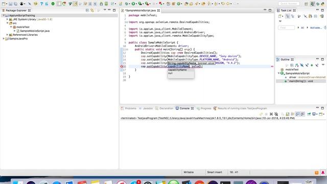 First script with Appium for Mobile app automation смотреть онлайн