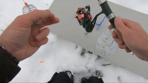 Зимний Фидер BAZIZFISH оснащённый ( новинка ) Подлёдный Фидер  [4K]