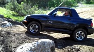 Suzuki X90 conquering the Stair Steps at Hollister Hills