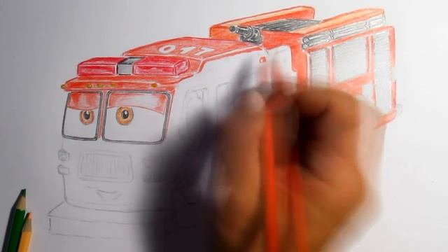 How to draw TINY LUGSWORTH a Fire Truck from Disney Pixar CARS 3 2017 смотреть онлайн