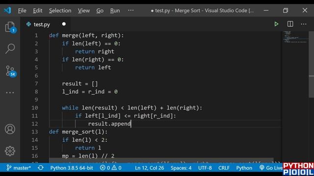 Merge Sort Algorithm in Python With Program