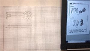 Чертёж детали с применением горизонтального разреза #черчение #горизонтальныйразрез