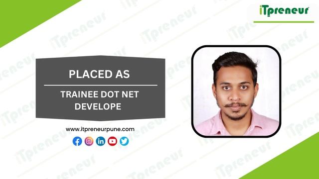 Viren Desai | Trainee Dot Net Developer | Student Testimonial video | online video | iTpreneur