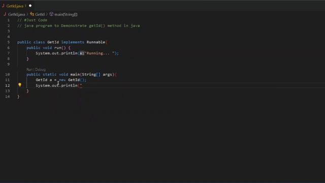 Java thread Program to demonstrate getId() method смотреть онлайн