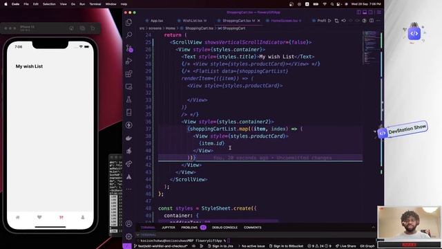 Add Wish List,Checkout | React Native tutorial 2022 |Flowery Gift App| Ep15