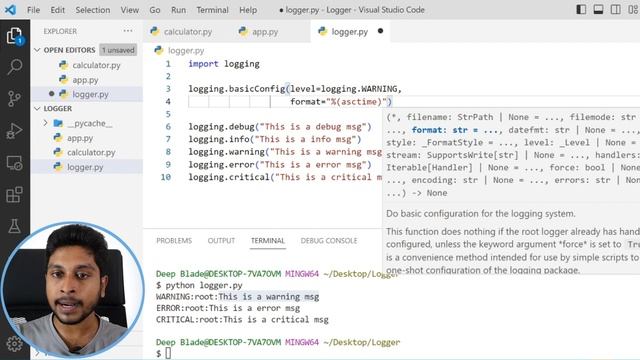 Logging in Python | Python Tutorial | Sinhala