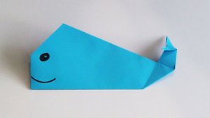 Кит из бумаги.Оригами.