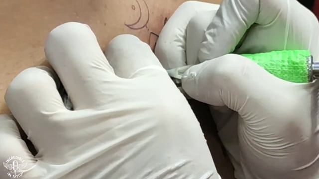 Mandala Lotus Tattoo with half moon - Time Lapse
