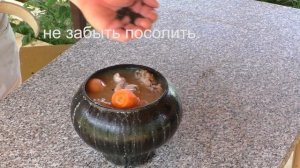 три блюда за раз в мини русской печи