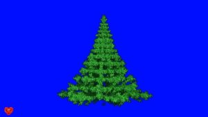 Футаж Елка новогодняя с шарами хромакей